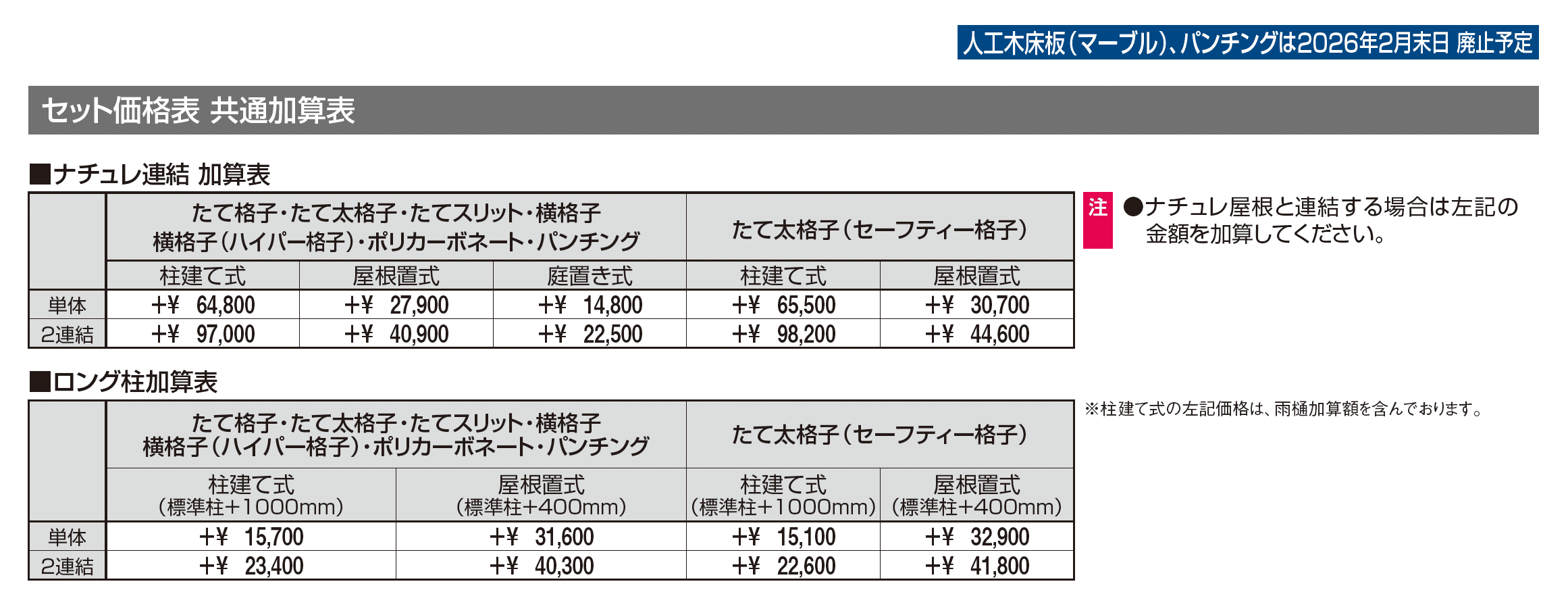オルネ(柱建て式 ショートタイプ〈ポリカーボネート〉)【2025年10月価格改訂版】_価格_2