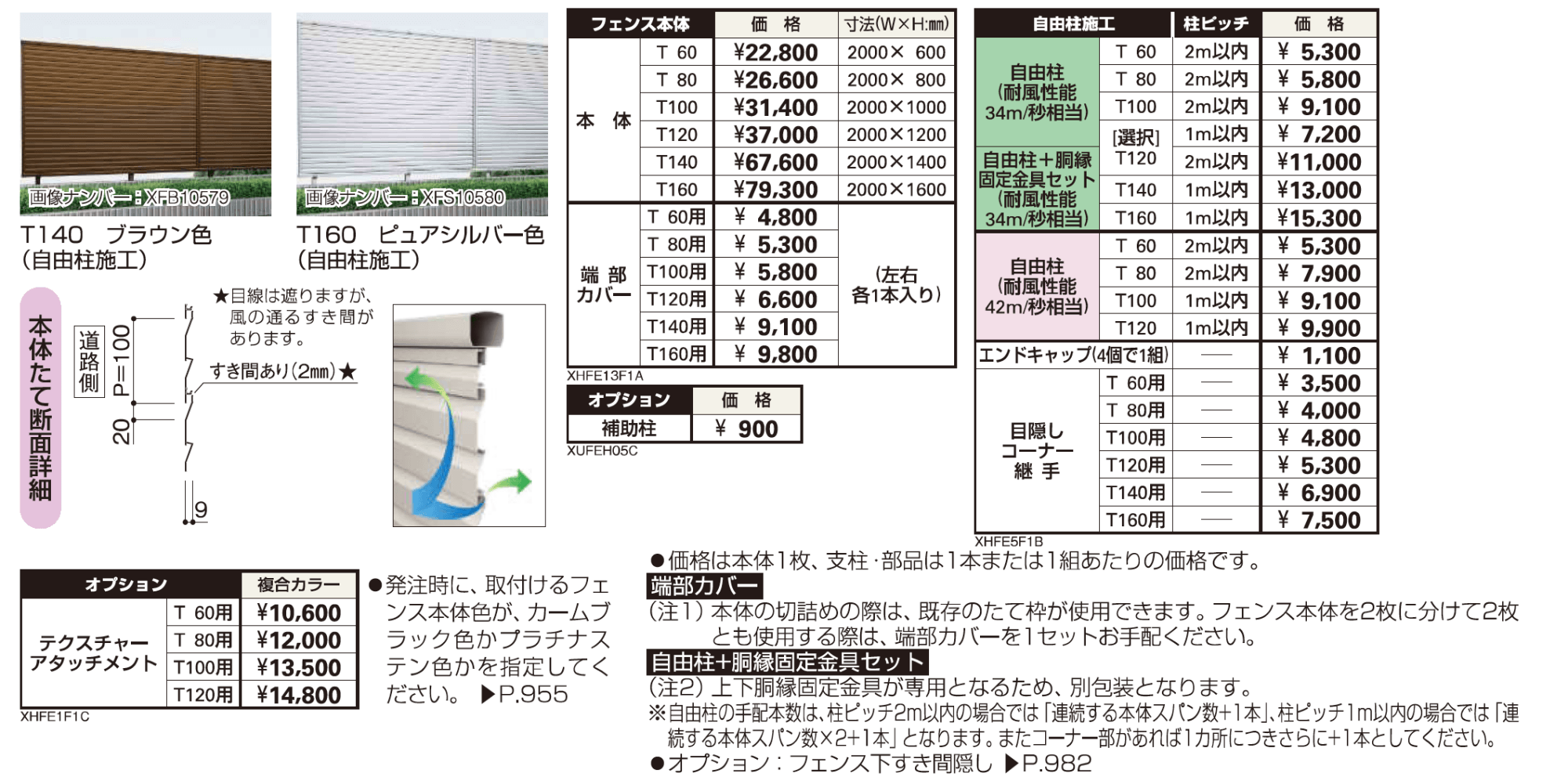 シンプレオ フェンス13F型 横ルーバー【2023年版】_価格_1