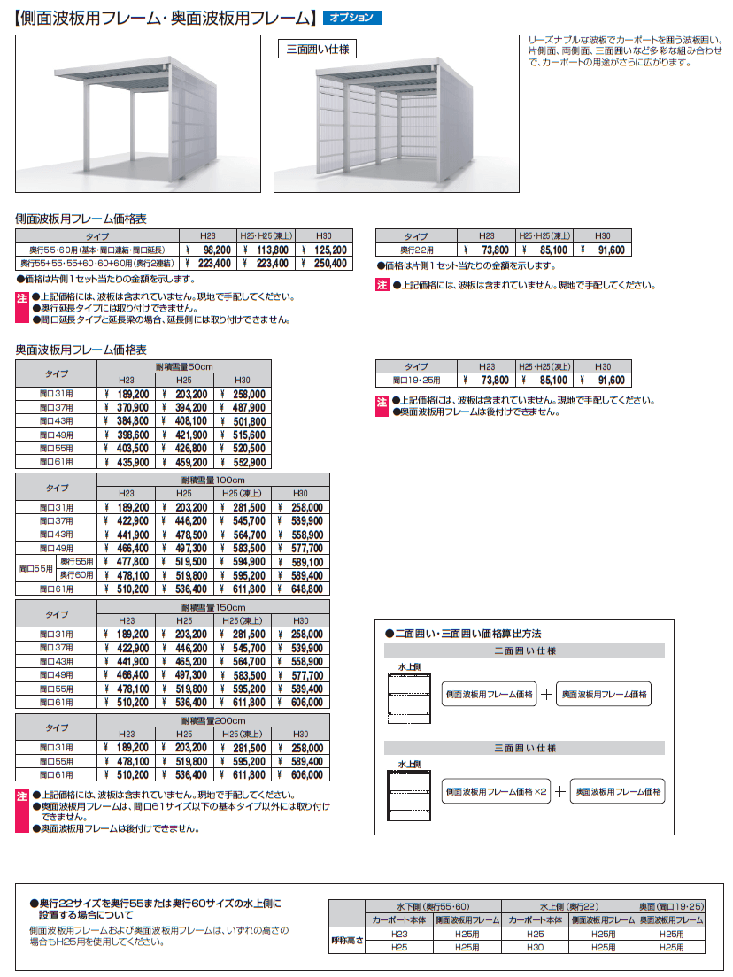 G1-R/ジーワン アール(波板用フレーム)【2024年版】_価格_1