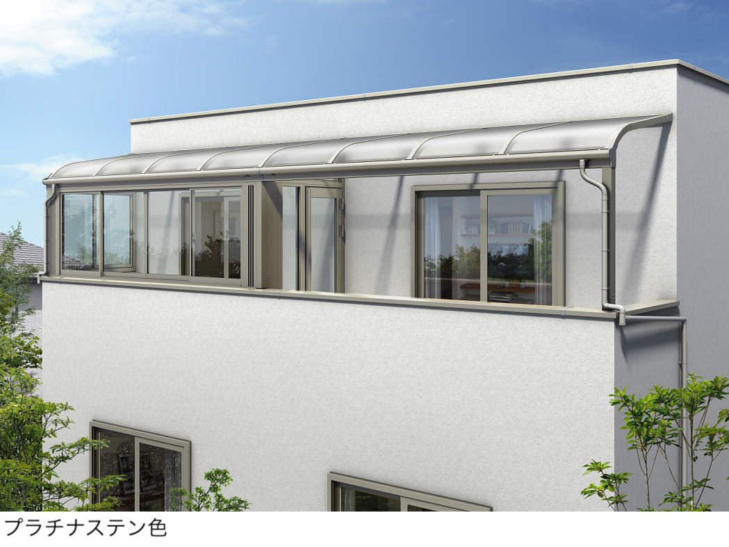 YKK APの「ソラリア バルコニー囲い 躯体式 TypeⅠ 部分囲い納まり」