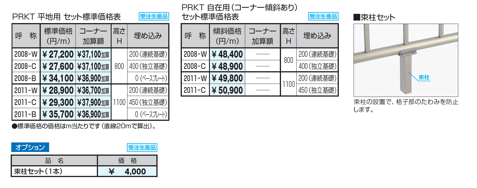 ピュアライン 笠木付たて格子タイプ_価格_1