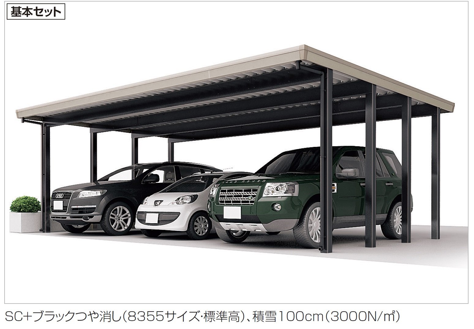 四国化成の「レジストポートSG 間口83サイズ(車3台用(トリプル))【2024年版】」