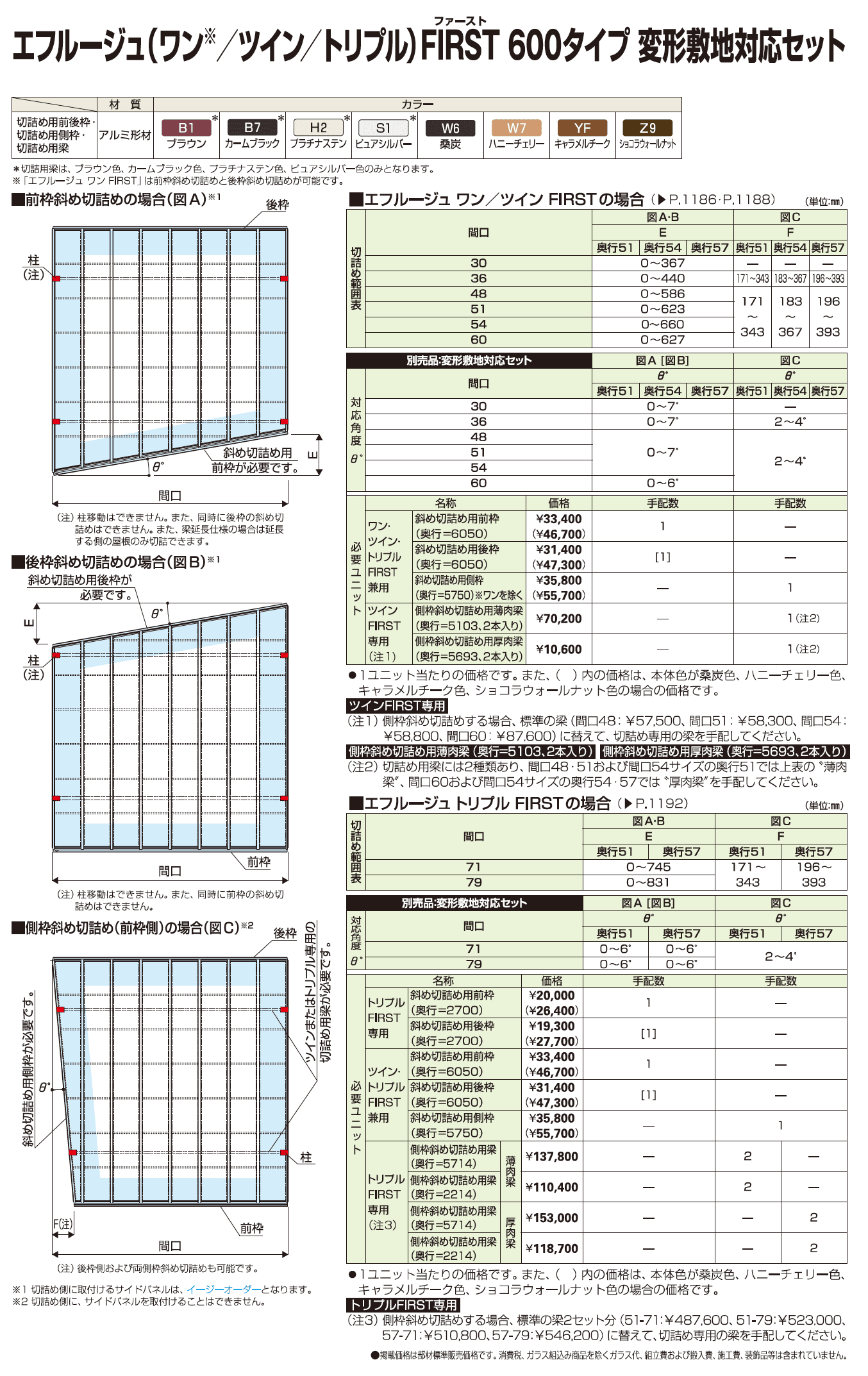 YKK AP エフルージュ 変形敷地対応セット-3（2023年版）1