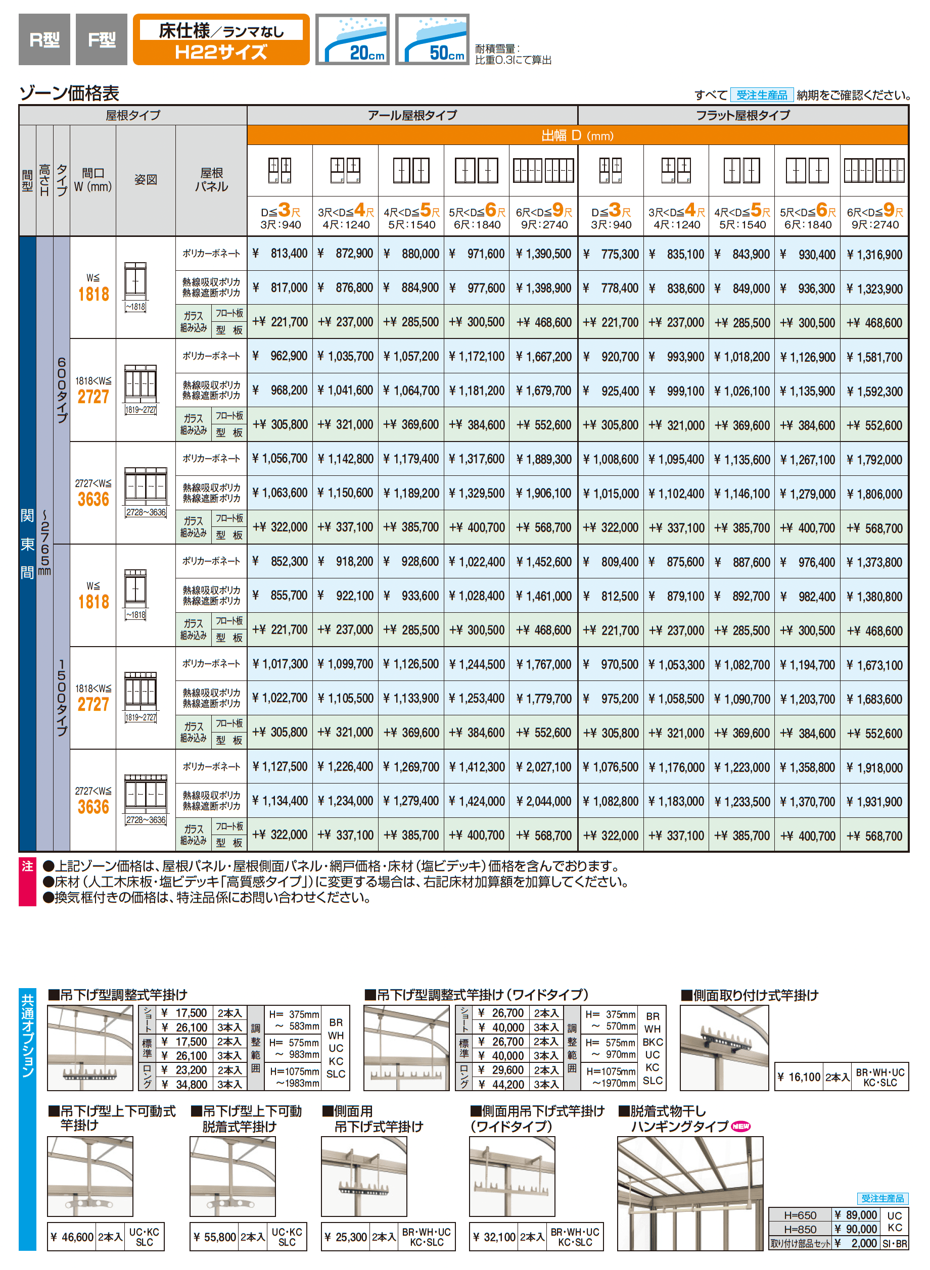晴れもようwith特注品(床仕様/ランマなし H22サイズ)_価格_1
