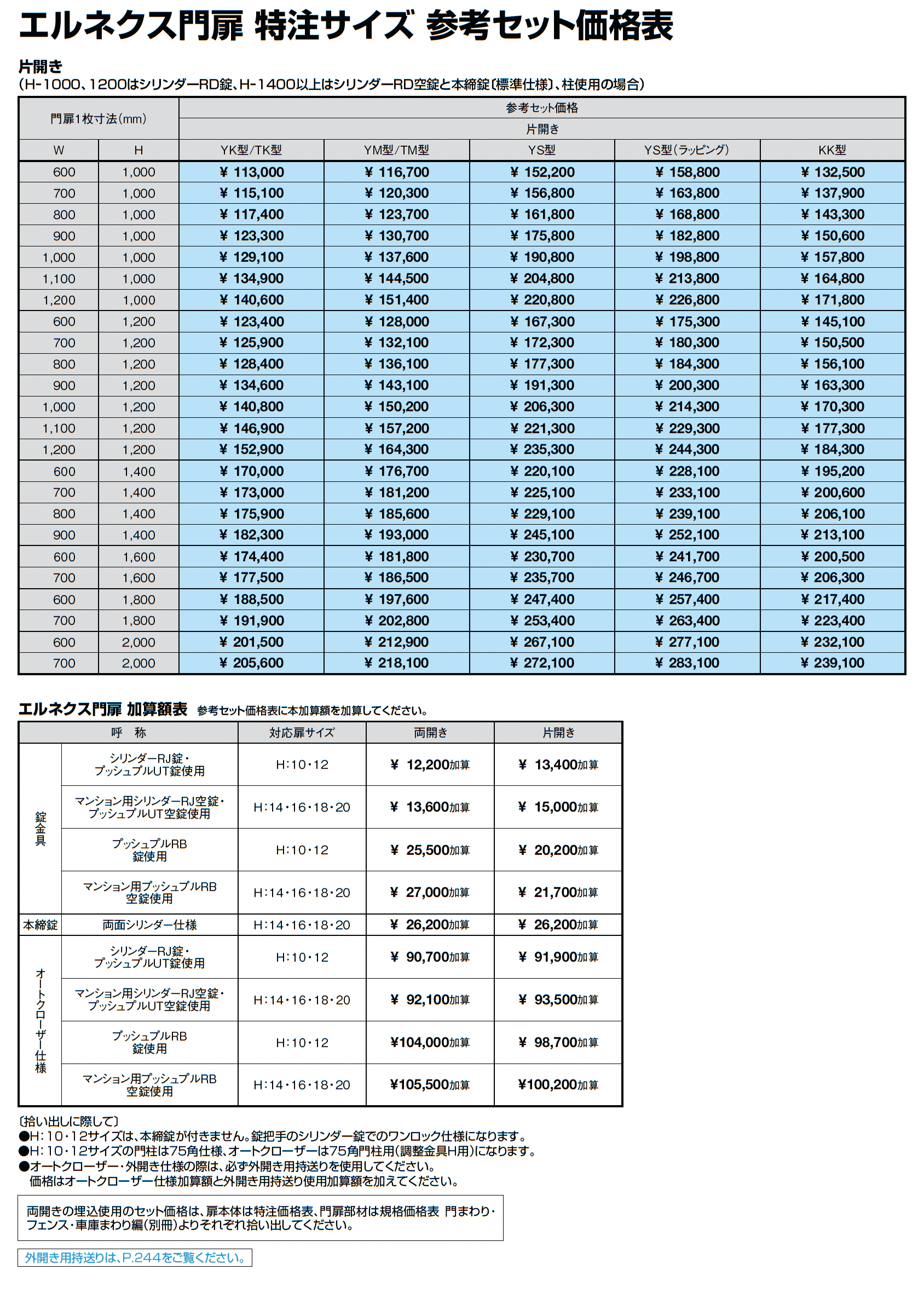 エルネクス門扉 M-YM型_価格_4
