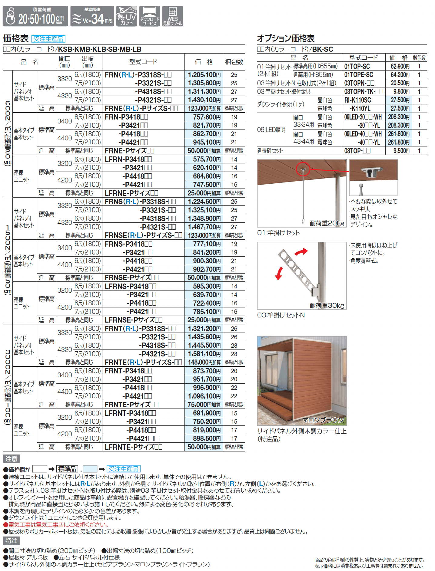 ファンルーフ(壁付式) 基本タイプ_価格_1