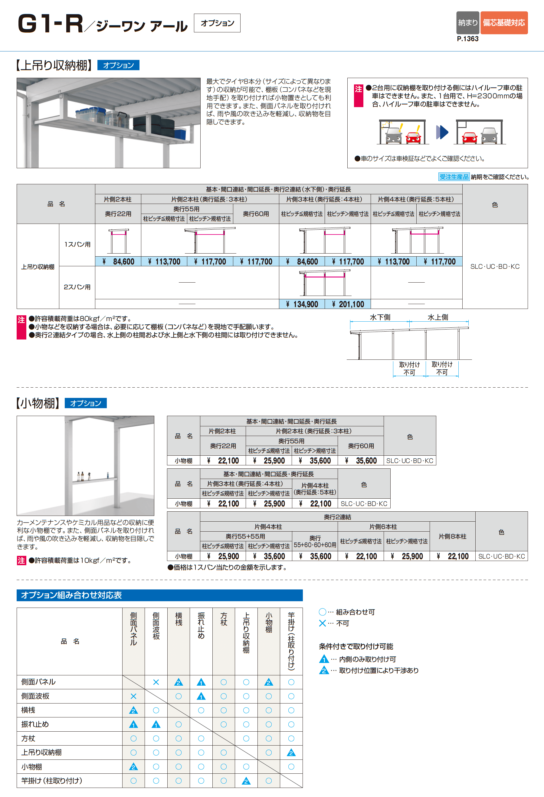 G1-R/ジーワン アール(耐積雪量50cm仕様:基本・奥行延長・間口延長・奥行2連結・間口連結)_価格_13