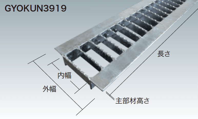 ゆとり ゆとりノンスリップグレーチング（U字溝用）