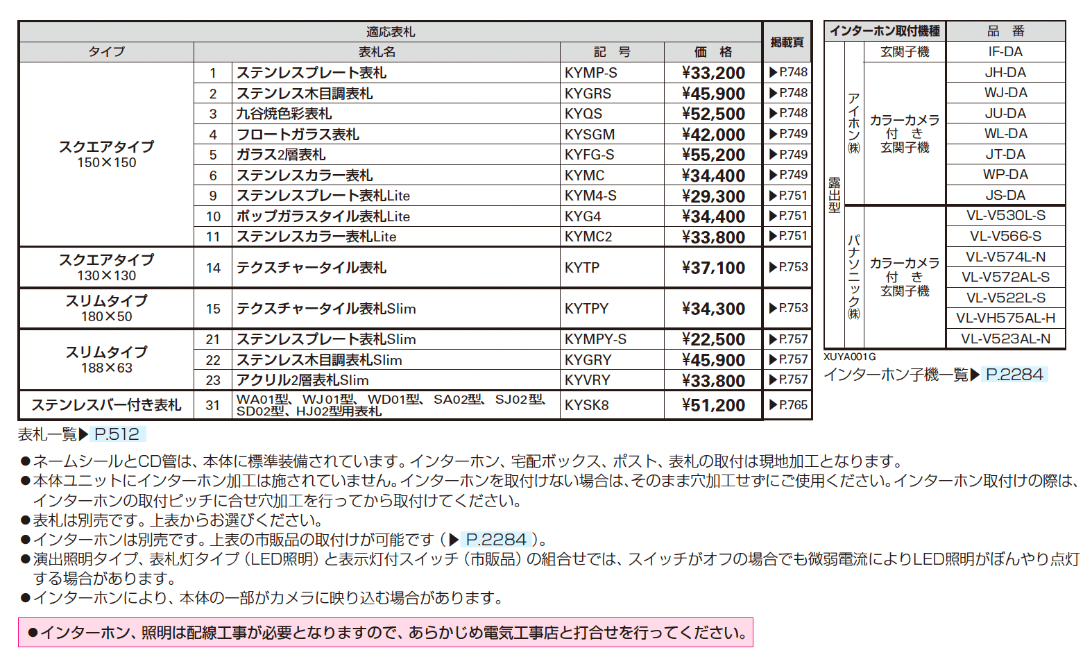 ルシアス ポストユニット SA02型 たてストライプ_価格_2