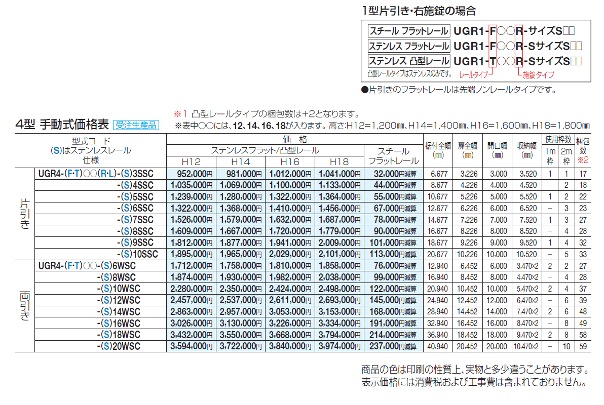 ユニットラインGR4型(電動式)【2024年版】_価格_1