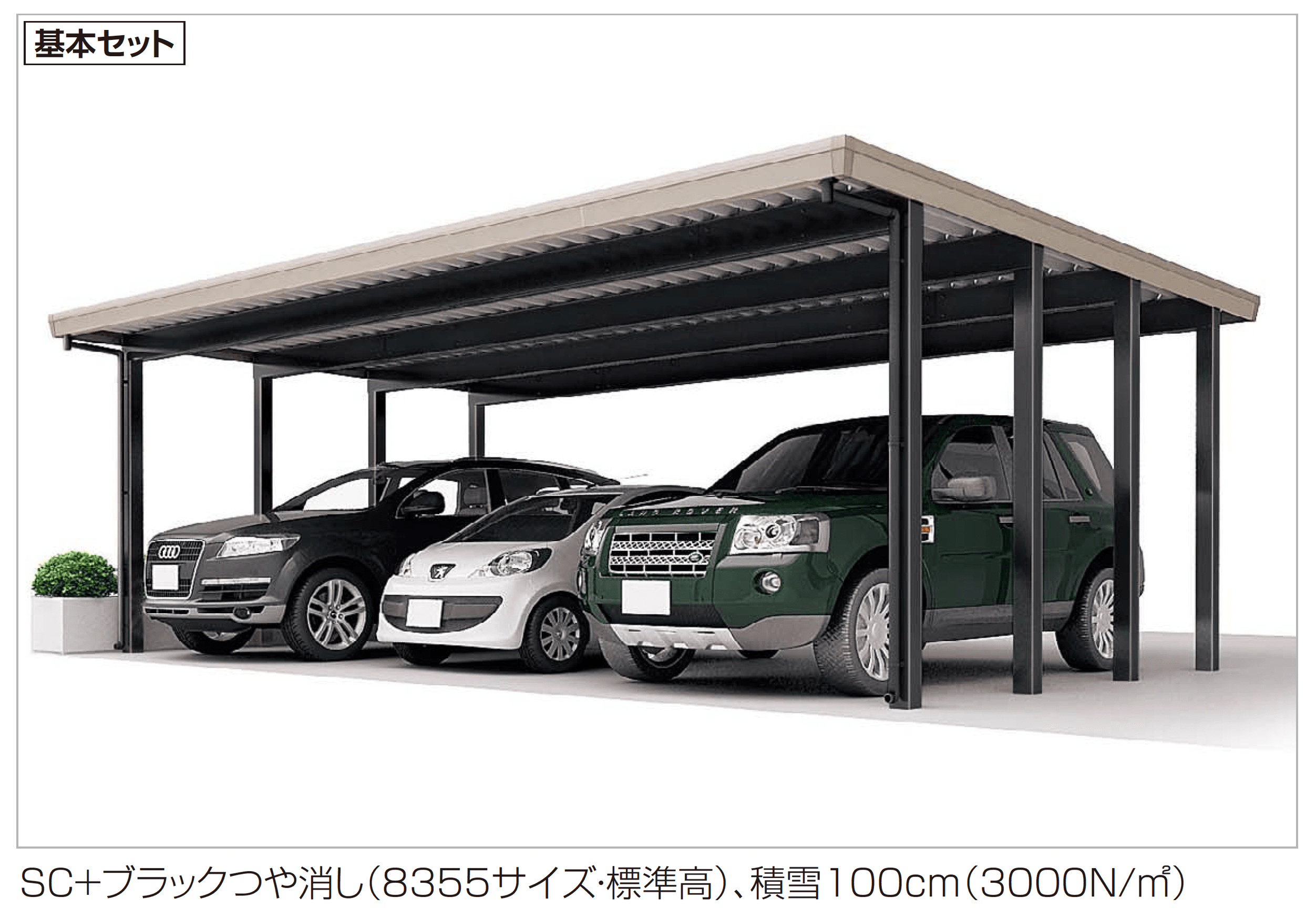 四国化成の「レジストポートSG 間口83サイズ(車3台用(トリプル))」