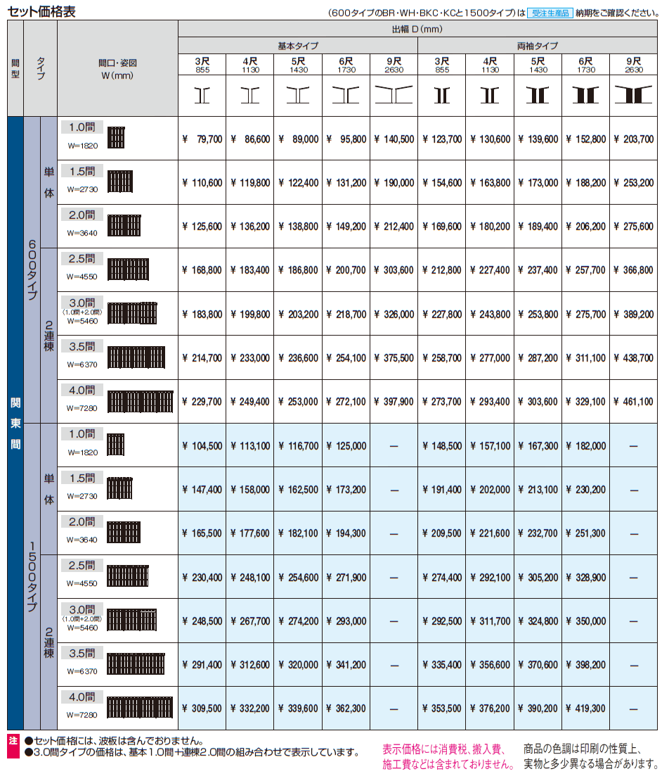 オイトック(波板タイプ/基本タイプ/H=7尺)【2024年版】_価格_1