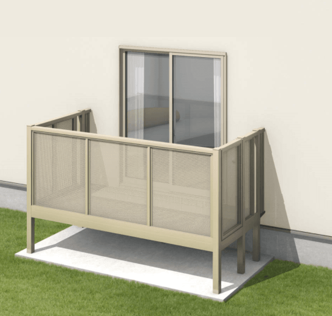 三協アルミの「オルネ(庭置き式 パンチング(フルクローズ独立納まり))」