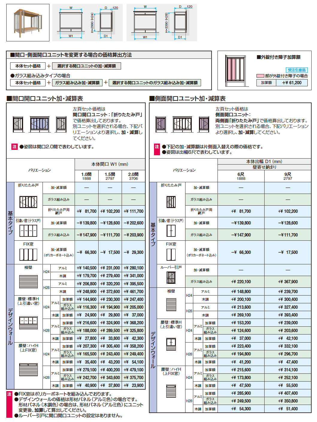 X.スタイル/クロス.スタイル 床仕様 壁寄せ納まり 標準タイプ(ガーデンルーム)【2024年版】_価格_2