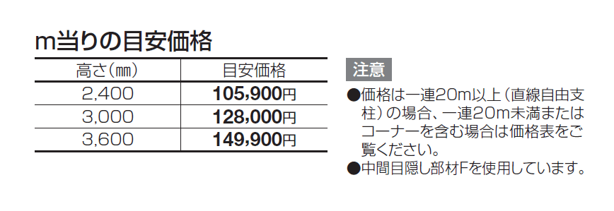 ルーバー フェンス ERF2型(2段仕様)【2024年版】_価格_1