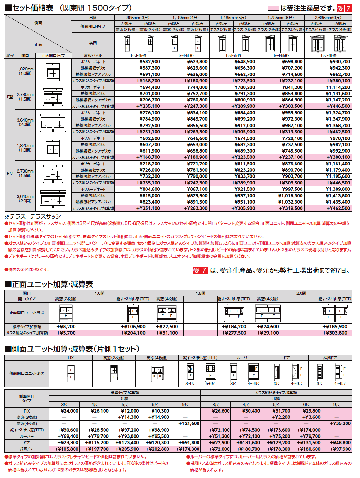 サニージュ F型 床納まり(ランマ付き)関東間【2024年版】_価格_2