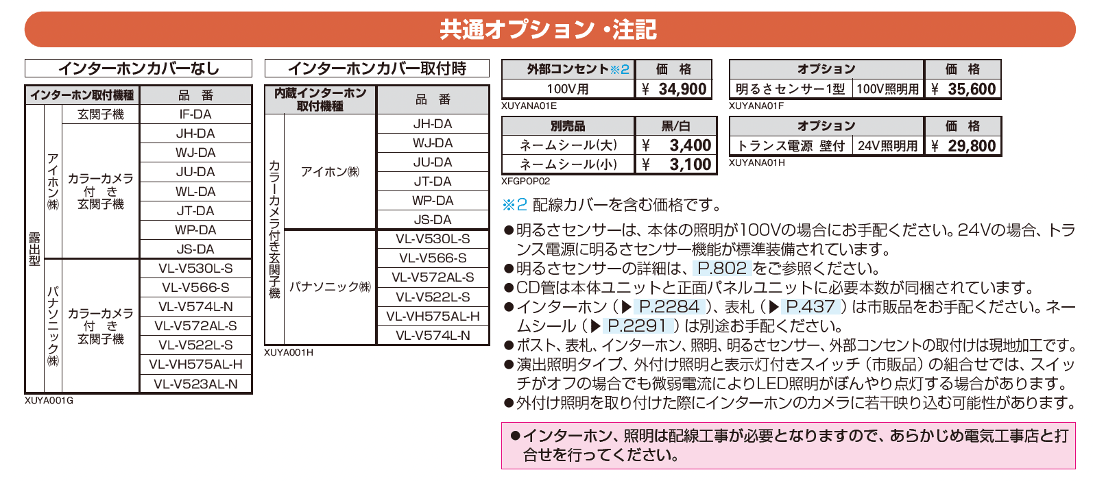 ルシアス ウォール HD01型_価格_2