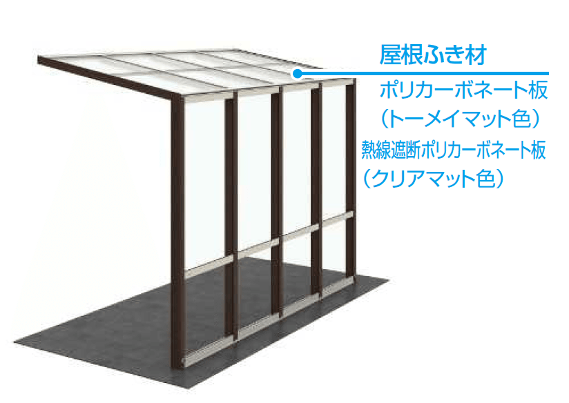 YKK APの「アウタールーフ テラスBタイプ 中骨付き【2024年版】」のサブ画像1