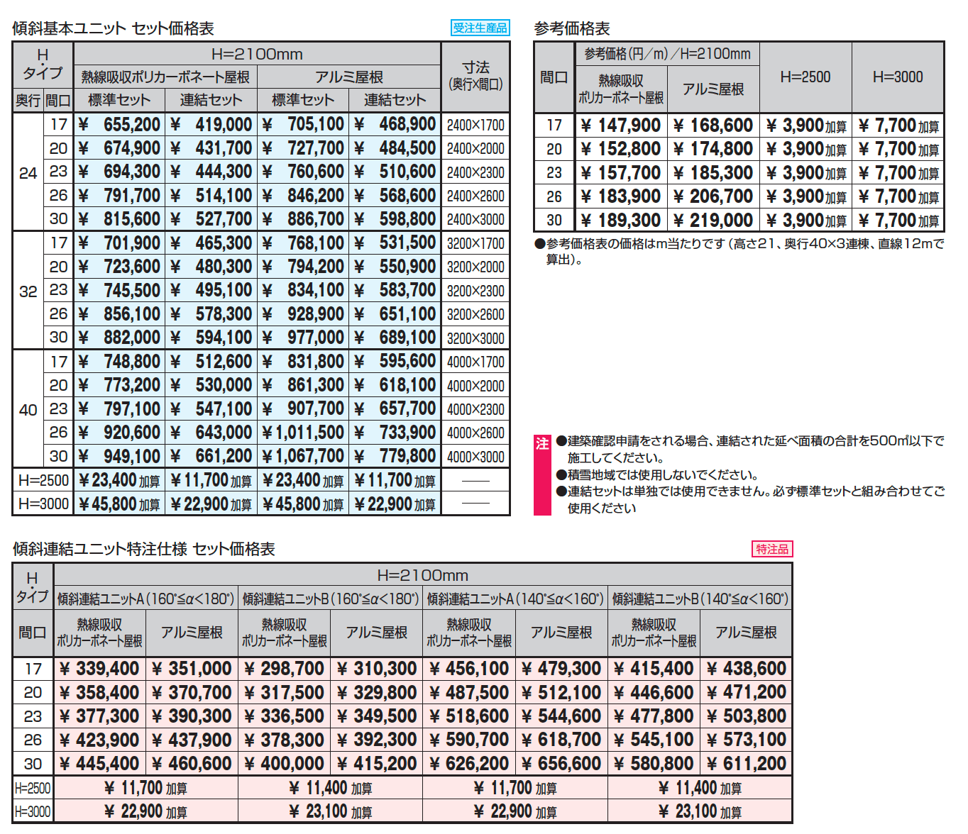 レイロード 両支持タイプ 傾斜基本ユニット_価格_1
