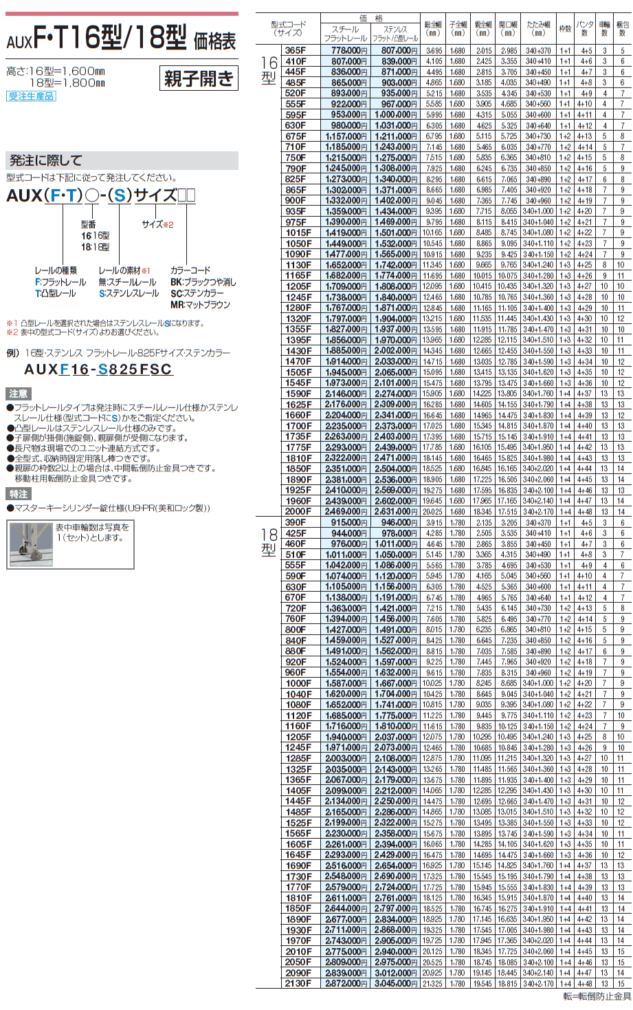 AUXF/T 12型/14型/16型/18型【2024年版】_価格_6