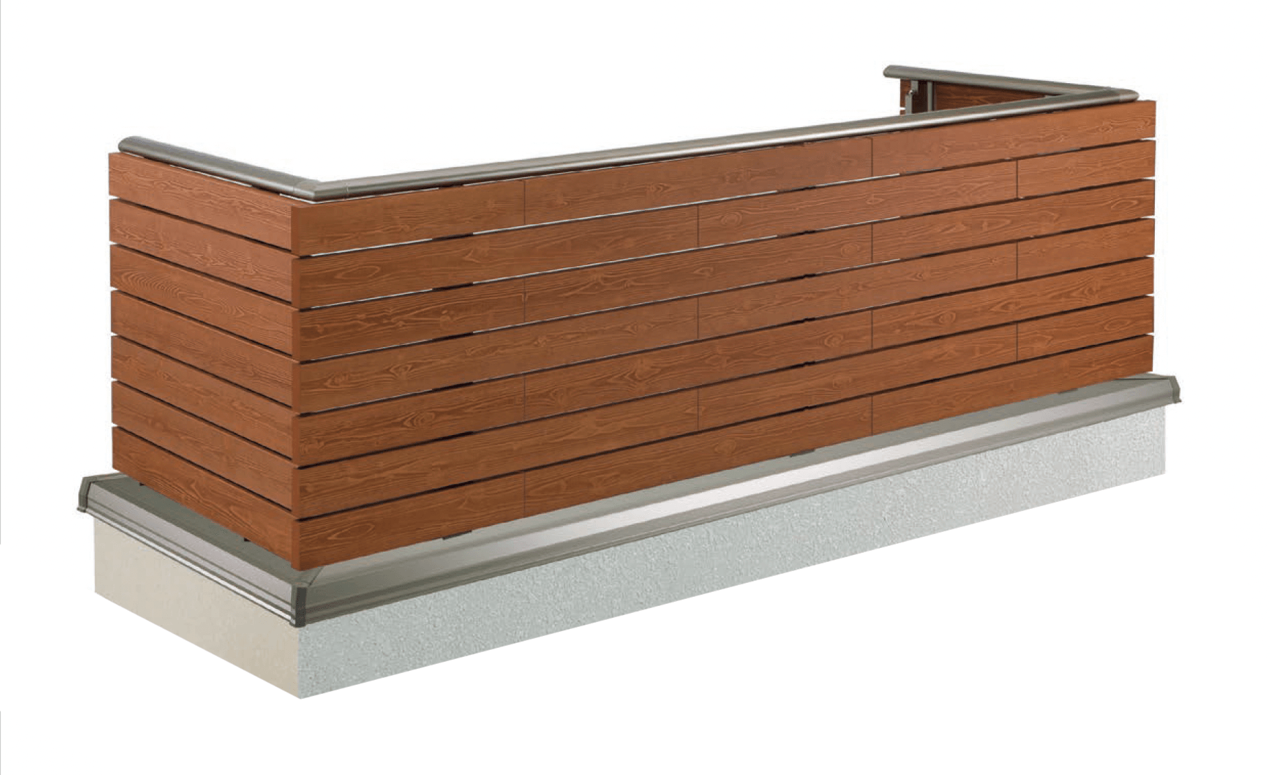 MINOの「笠木付彩木いたばり手摺H890MBタイプ AYMB08」