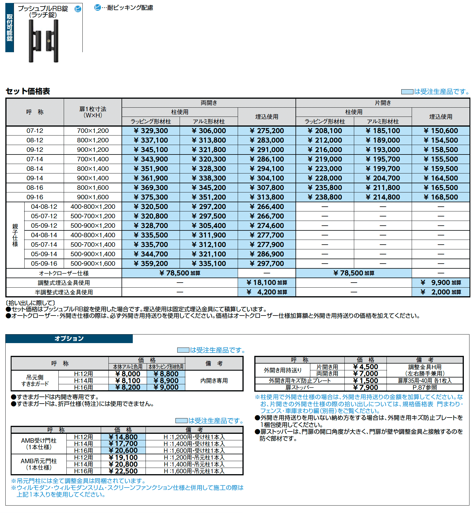 開き門扉AA MM1型(メタル調)_価格_2