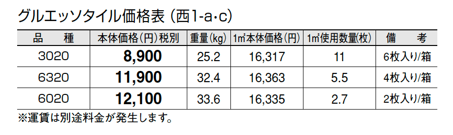グルエッソ タイル シリーズ【2024年版】_価格_3