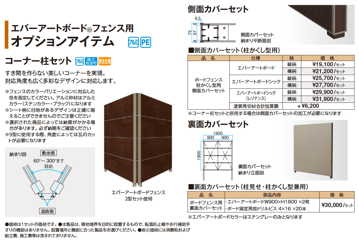 エバーアートボード®フェンス4型セット【2025年版】_価格_2