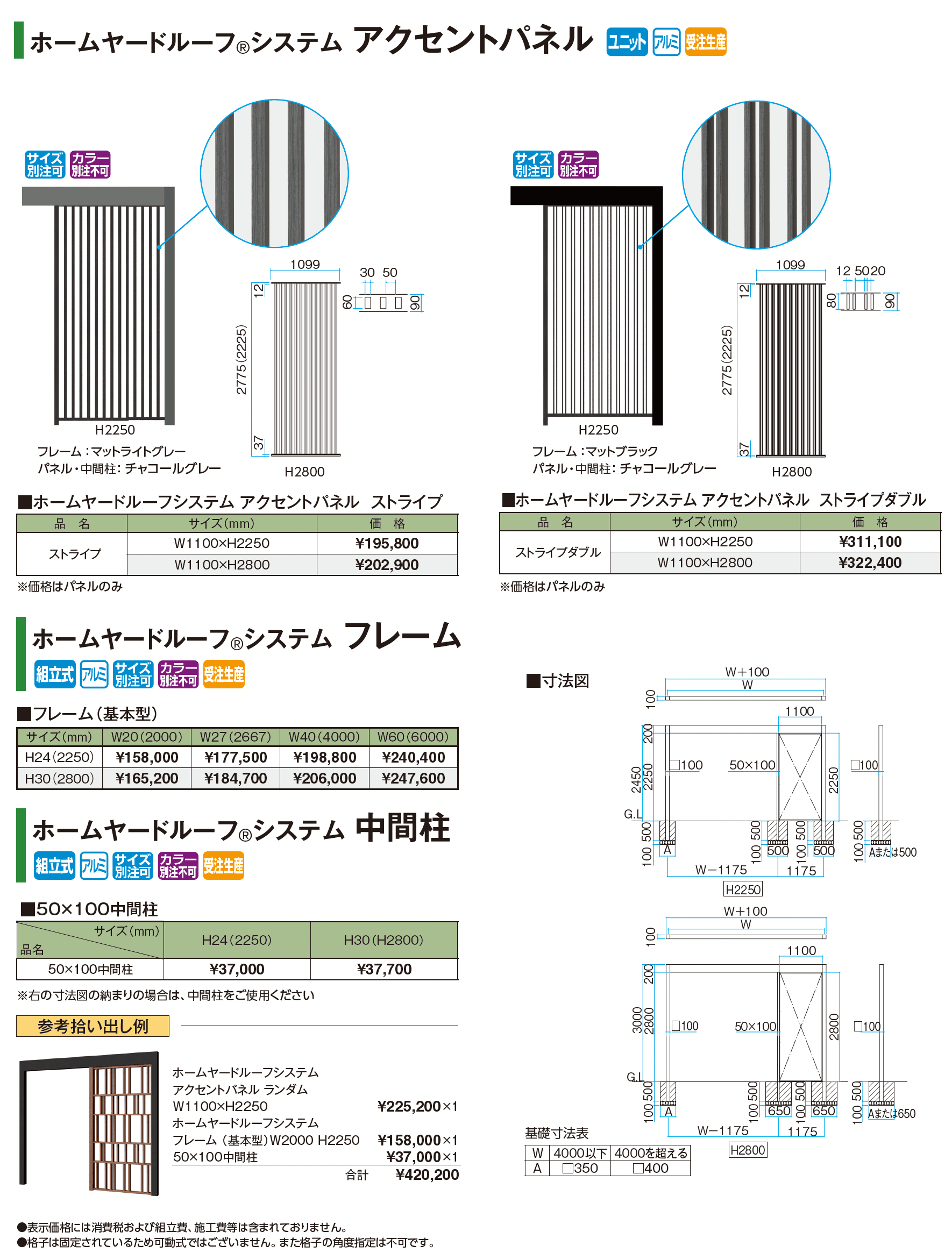 ホームヤードルーフ®︎システム アクセントパネル_価格_3