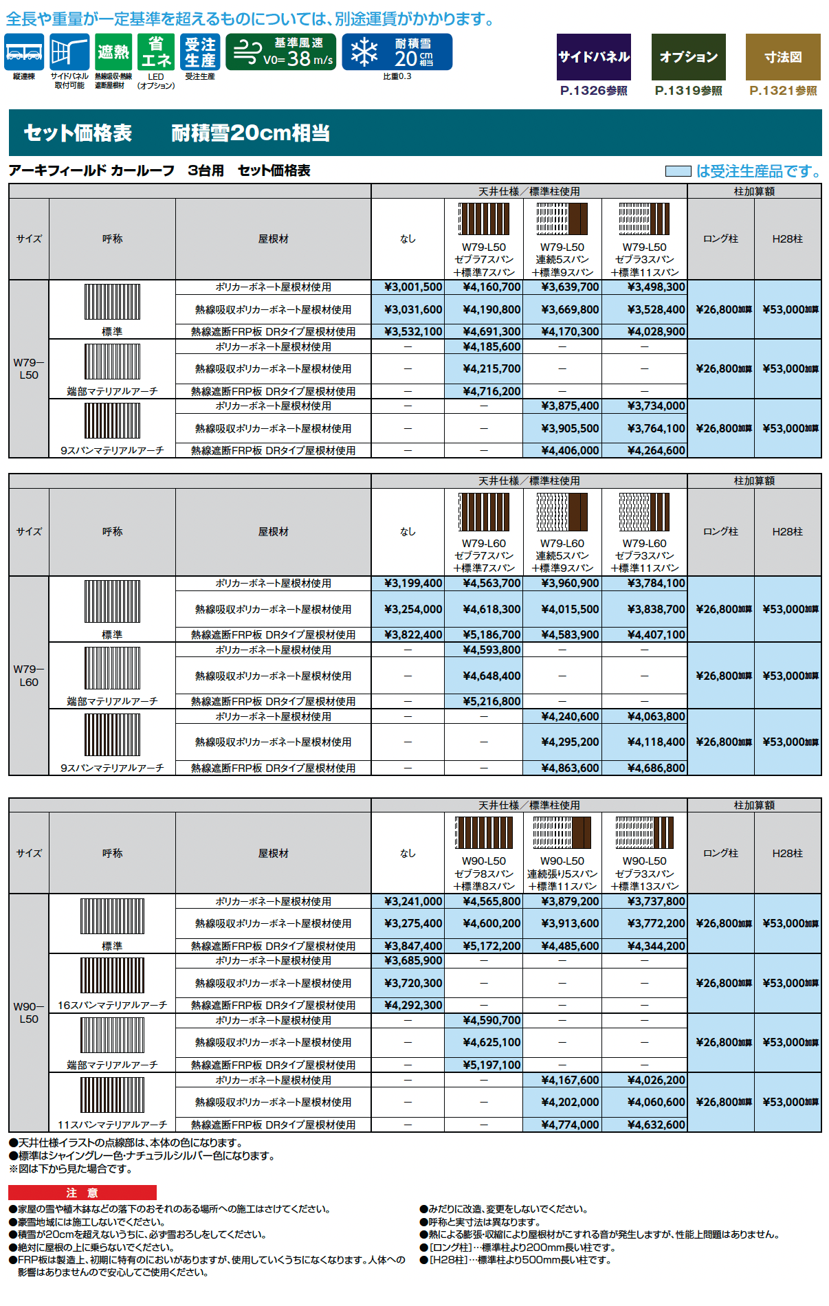 アーキフィールド カールーフ 3台用_価格_1