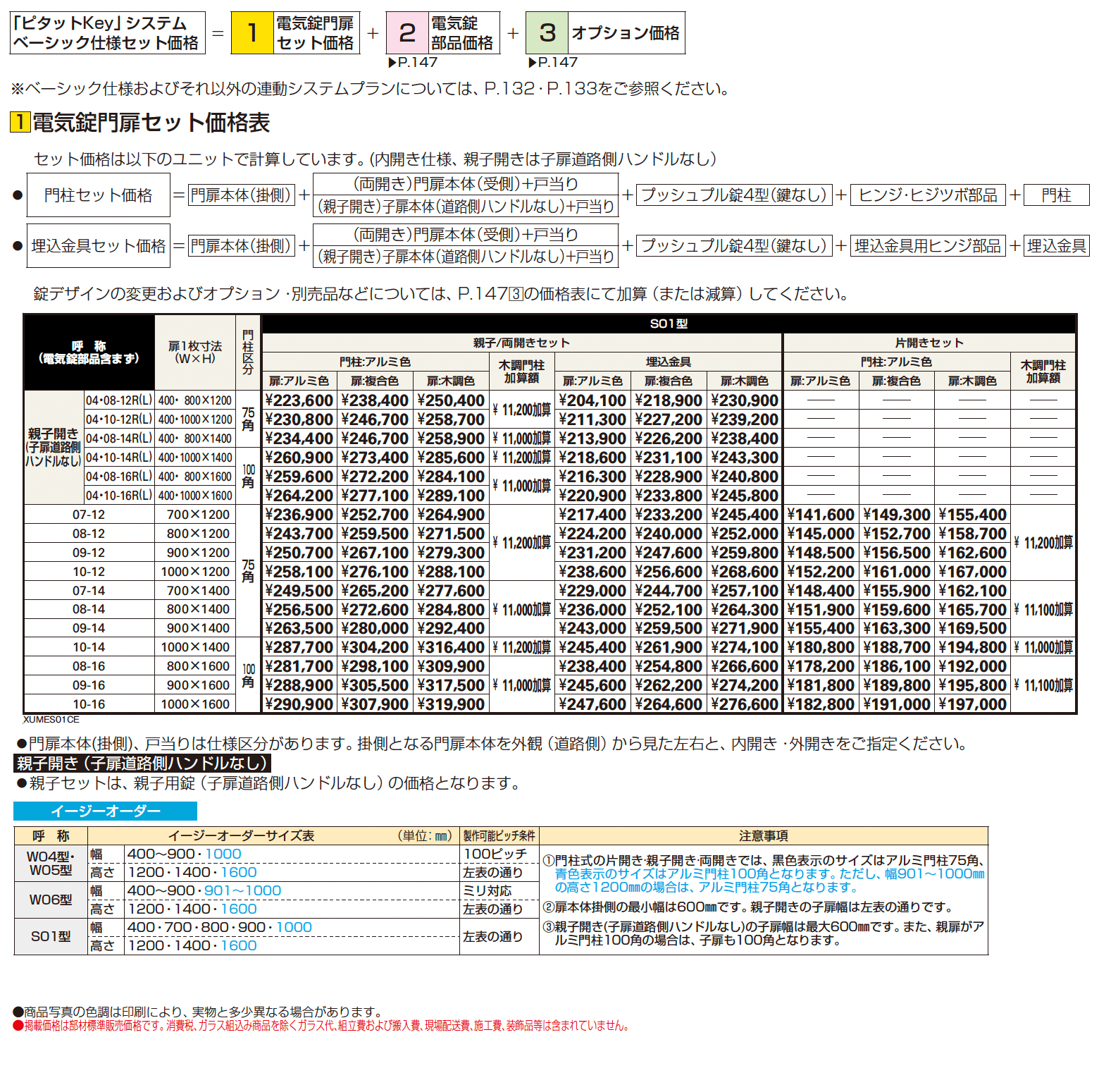 〔ピタットKey システム〕電気錠付 ルシアス 門扉シリーズ S01型【2024年版】_価格_1