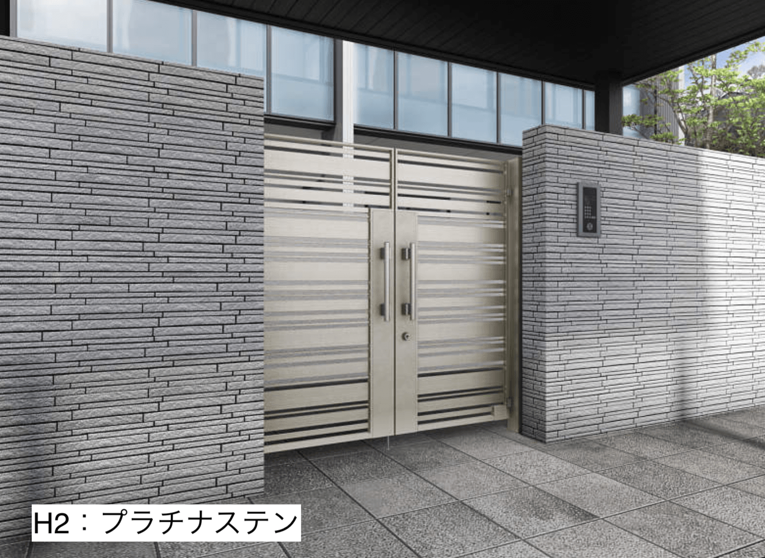 YKK APの「電気錠付共用門扉 シャローネ 門扉 SA04型【2025年版】」のサブ画像1