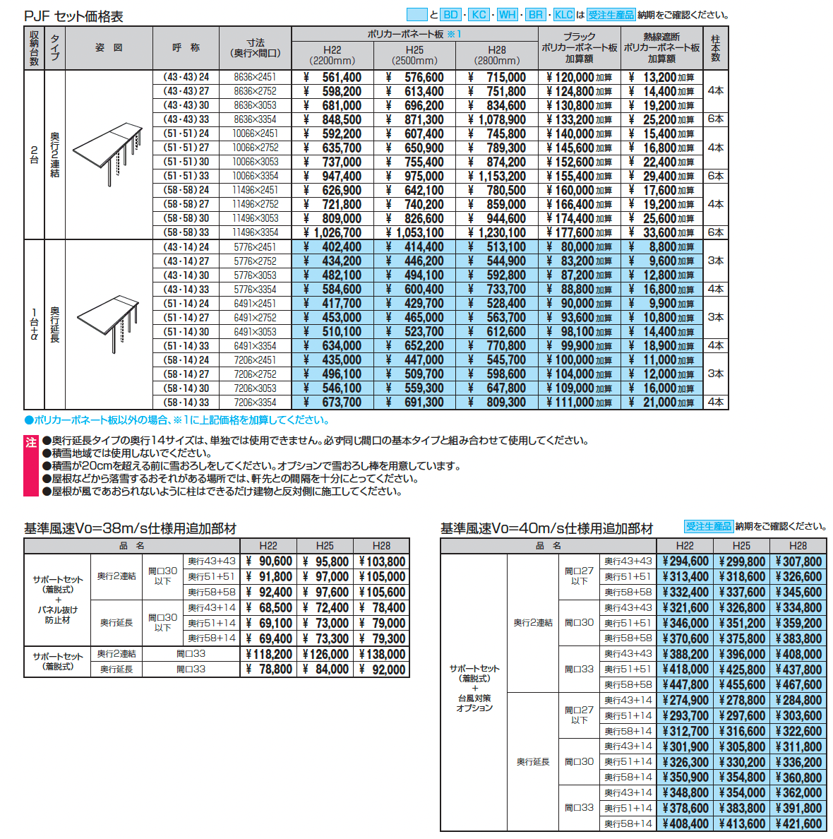 セルフィ(基本・奥行連結・奥行延長)_価格_2