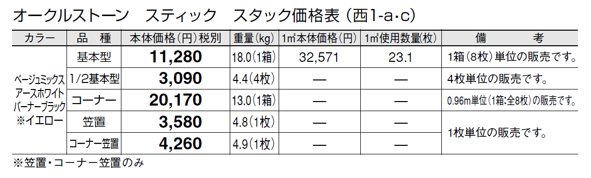 オークルストーン スティック【2024年版】_価格_3