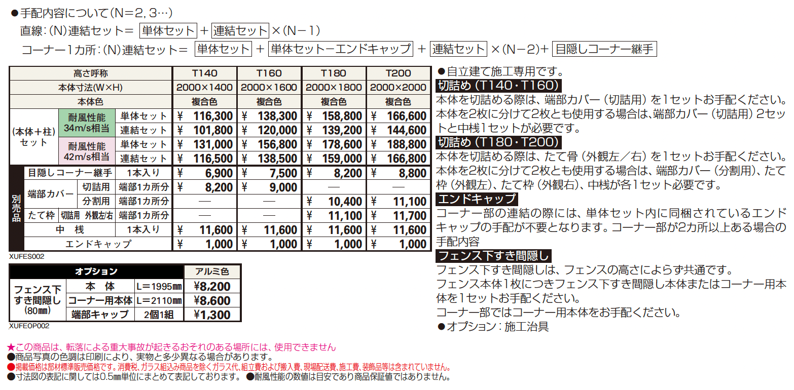 ルシアス スクリーンフェンスYS3FS型 【2024.6月発売】_価格_1
