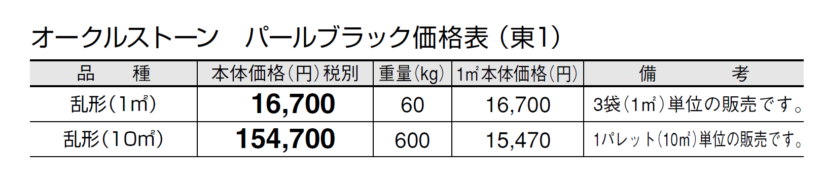 オークルストーン パールブラック【2024年版】_価格_1