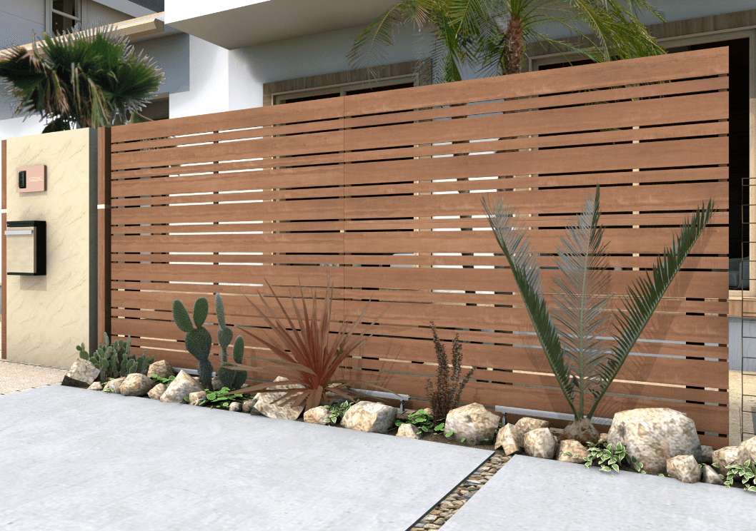 タカショーの「エバーアート®︎フェンスプラス 120幅+53幅」