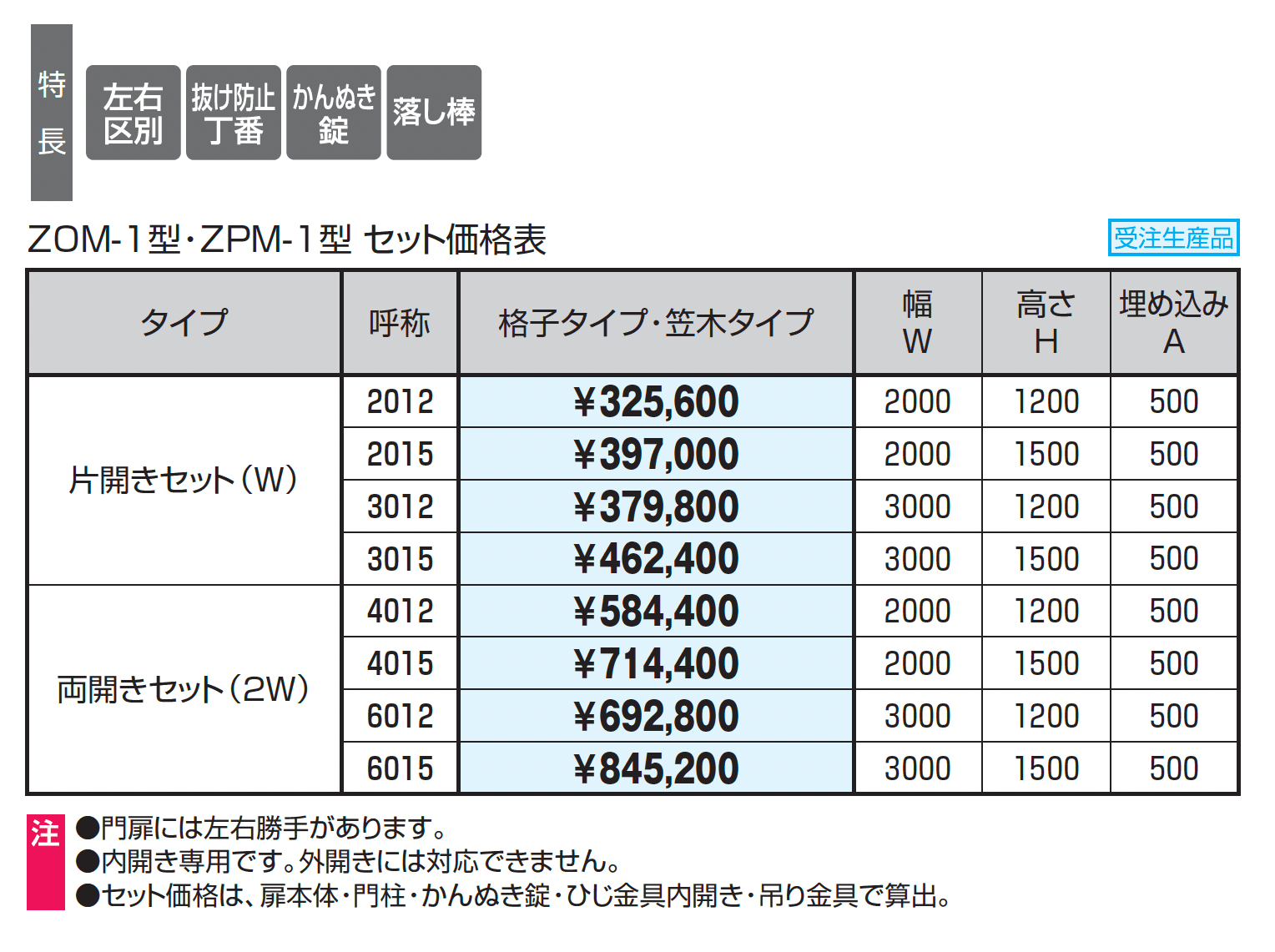 フレラージュ 笠木タイプ かんぬき錠_価格_1