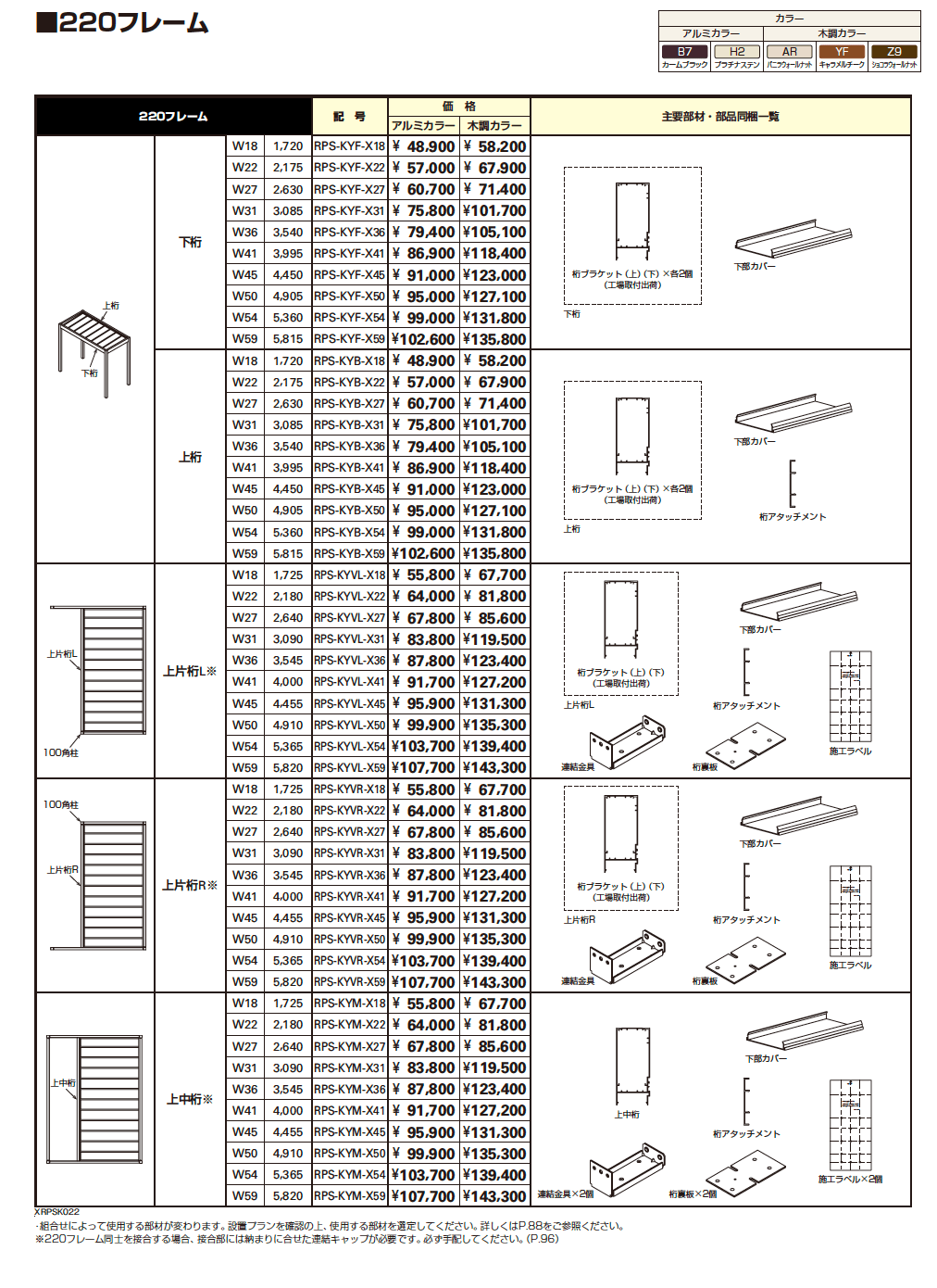 リレーリア フレーム(柱+220フレーム)【2023年版】_価格_4