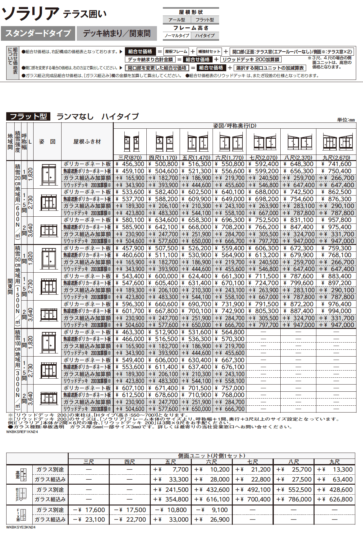 ソラリア テラス囲い スタンダードタイプ デッキ納まり_価格_6