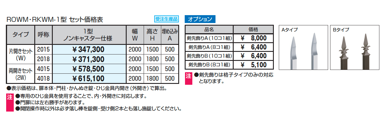 フレラインフォルテ1型 大開口タイプ ノンキャスター仕様 笠木タイプ_価格_1