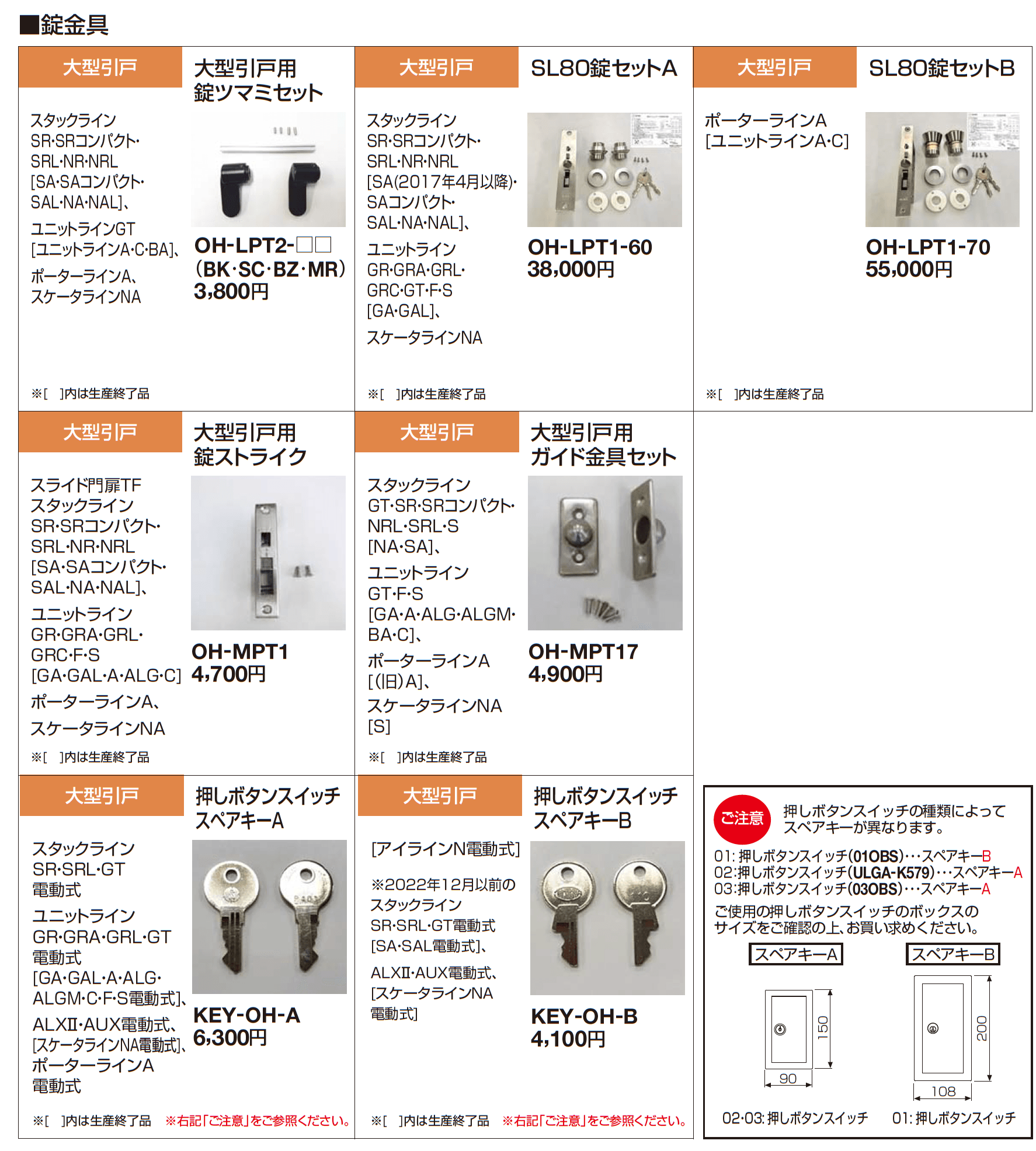 補修部品 錠金具_価格_2