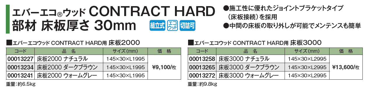エバーエコ®ウッド CONTRACT HARD 部材【2024年版】_価格_1