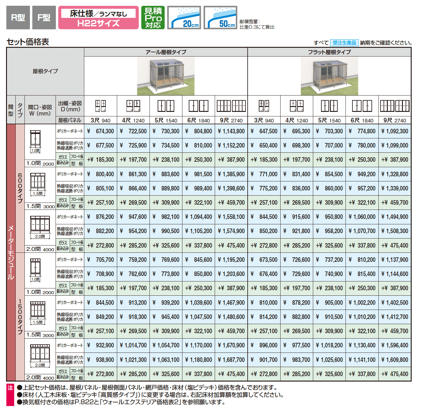 晴れもようwith(床仕様/ランマなし H22サイズ メーターモジュール )_価格_1
