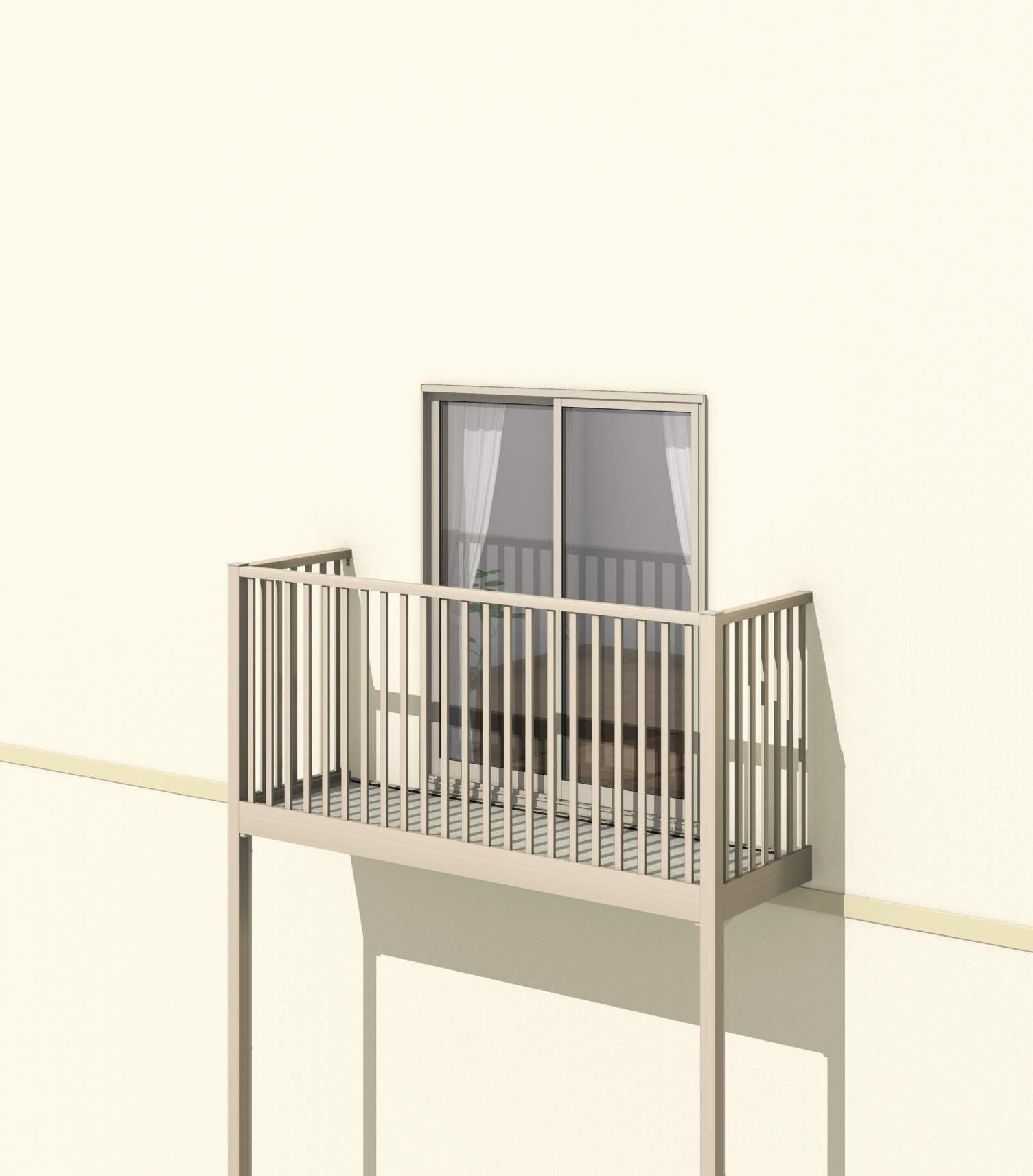 三協アルミの「オルネ特注品(柱建て式 たて太格子(セーフティー格子))」