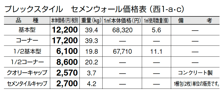 プレックスタイル セメンウォール【2024年版】_価格_3