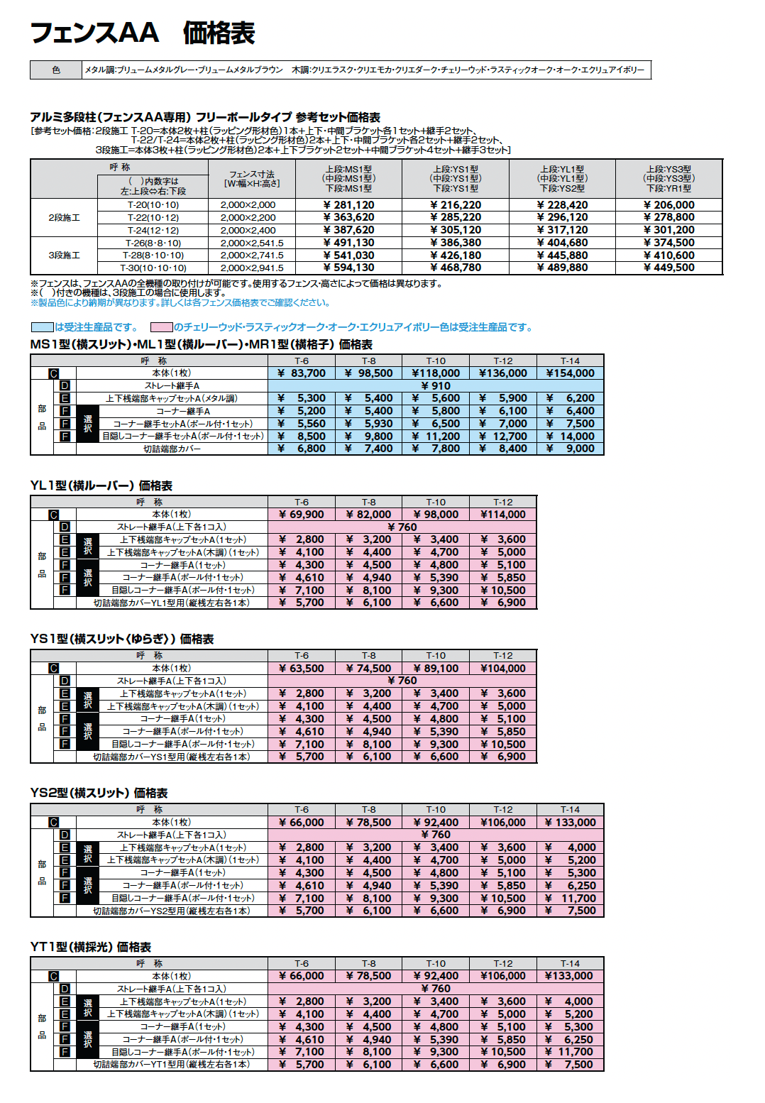 フェンスAA 多段柱(3段柱)_価格_3