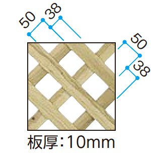 タカショーの「e-ウッドフェンス(ラティスタイプ)」のサブ画像3