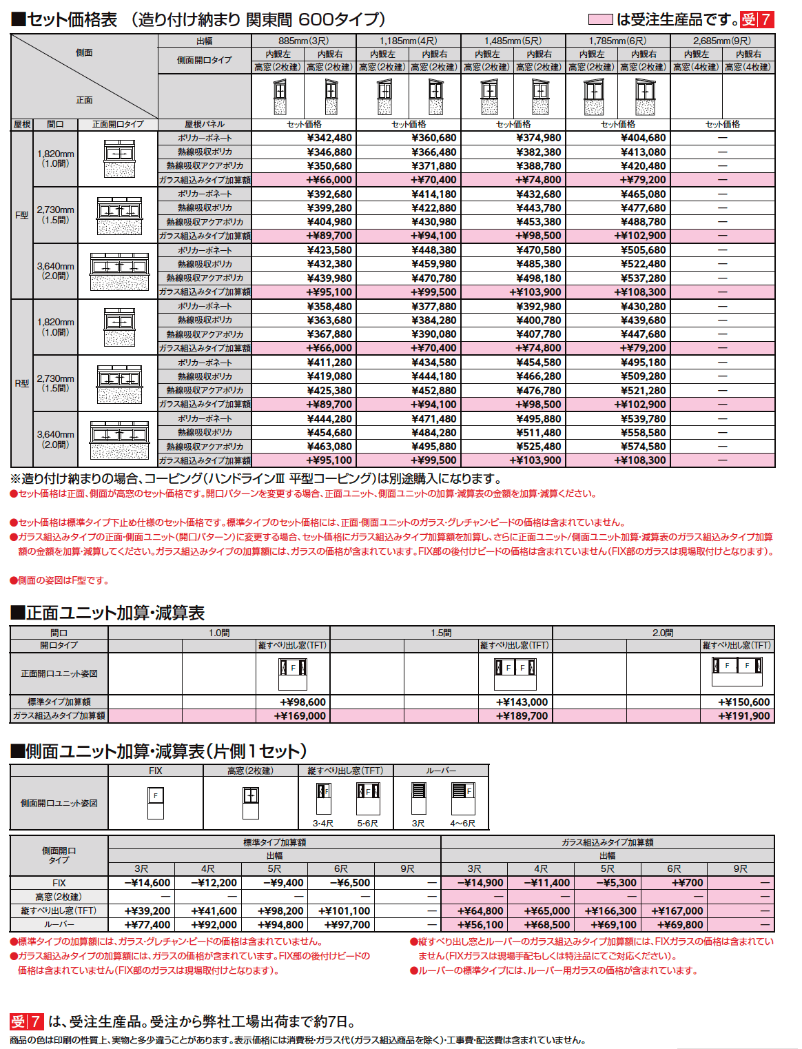 サニージュ R型 造り付け納まり 関東間【2024年版】_価格_1