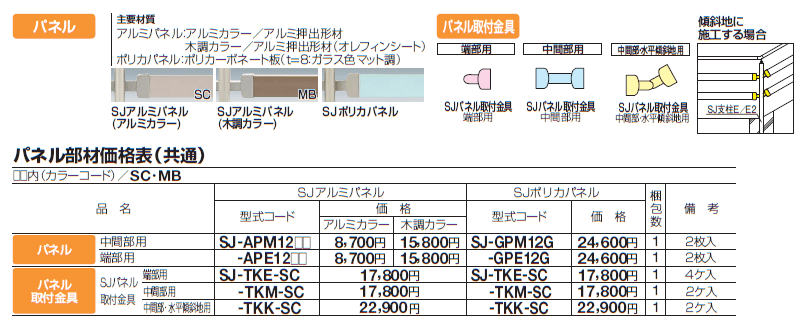 手すり セイフティビーム SU型Φ34mm / SJ型Φ38mm パネル仕様【2024年版】_価格_4